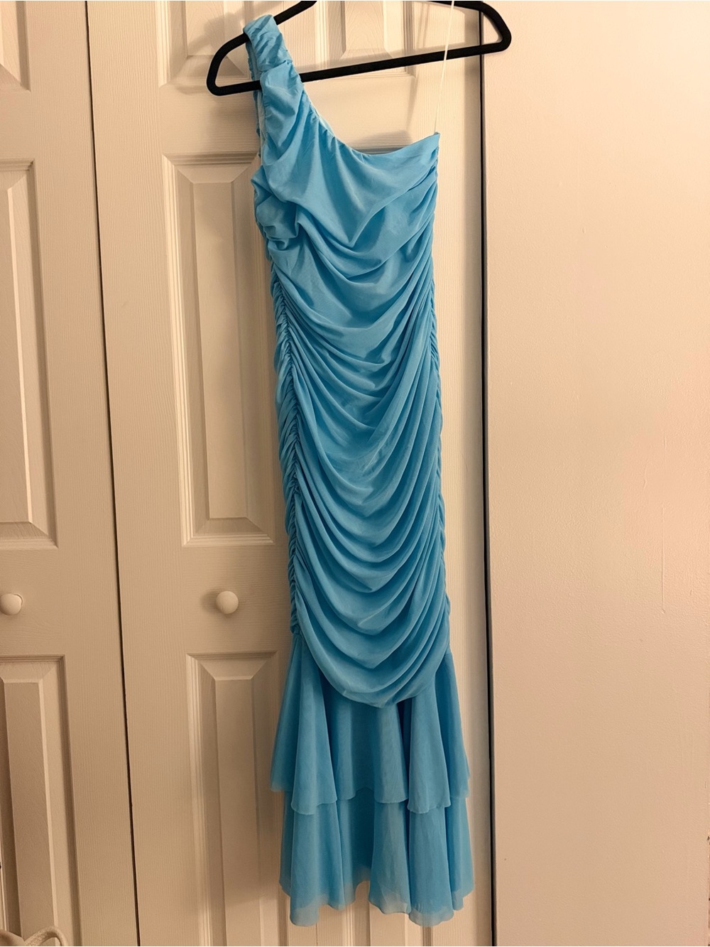 Hello Molly | "In The Twilight" One Shoulder Mesh Maxi Dress | NWT